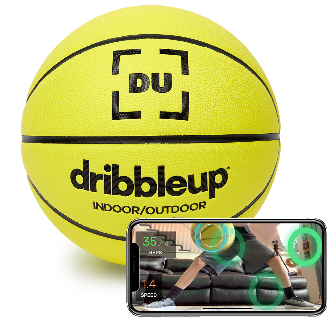 Dribbleup Smart Basketball Glow in The Dark with App Light Up Basketball Hoop Lights Outdoor Indoor Youth Basketball Accessories Ideas Gifts for Teenage Boys 