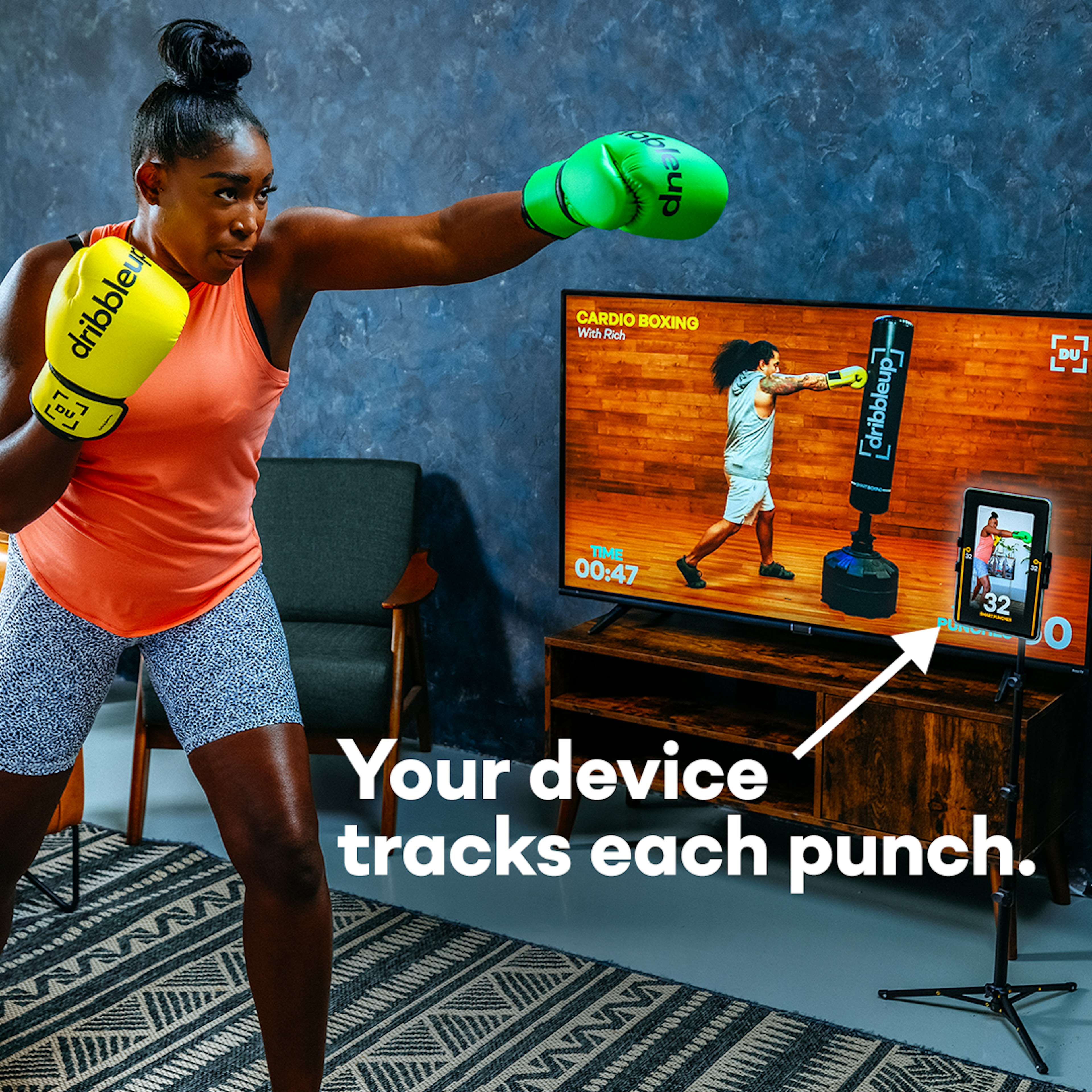 Your device tracks each punch