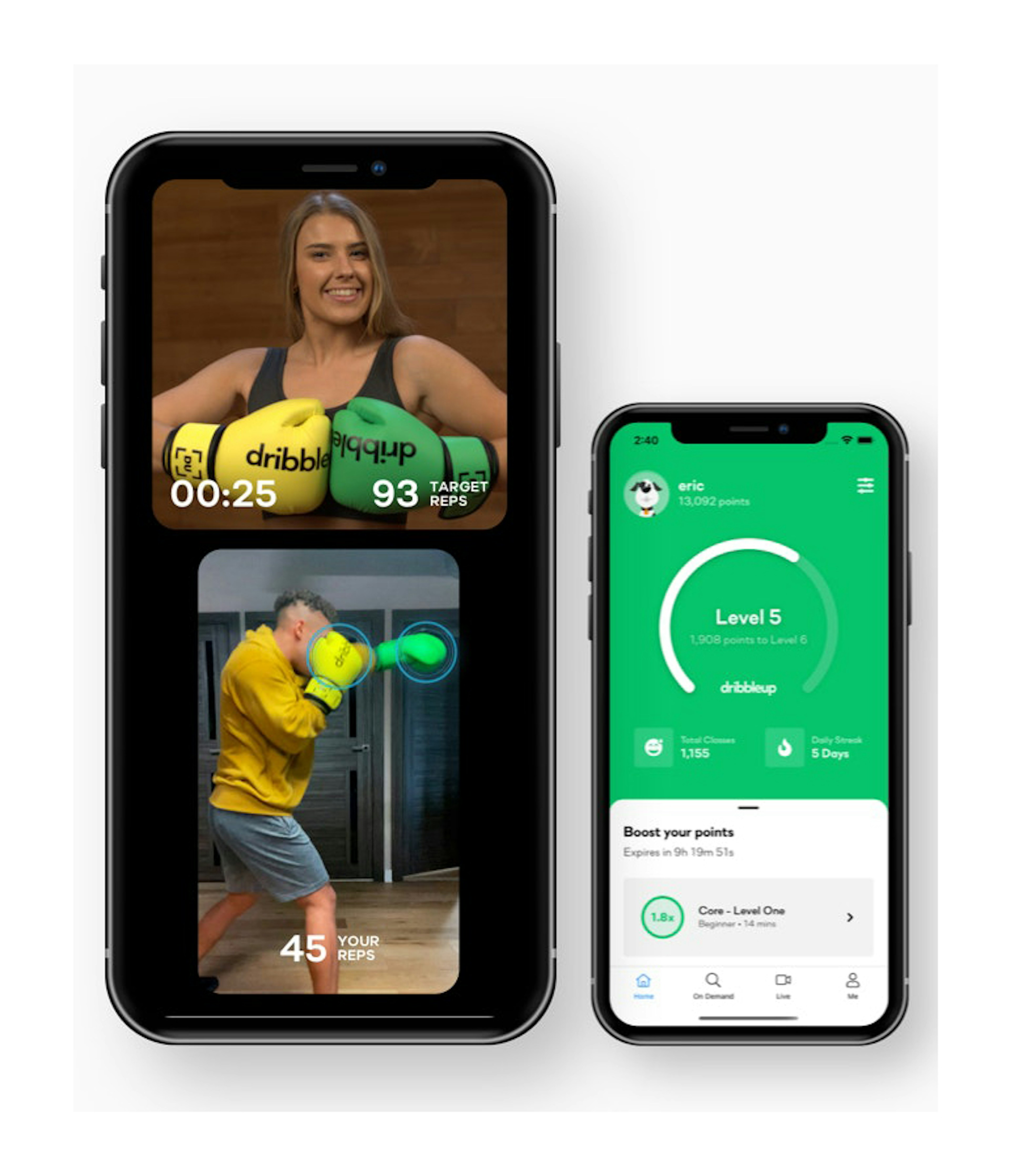 Dribbleup boxing app screenshot