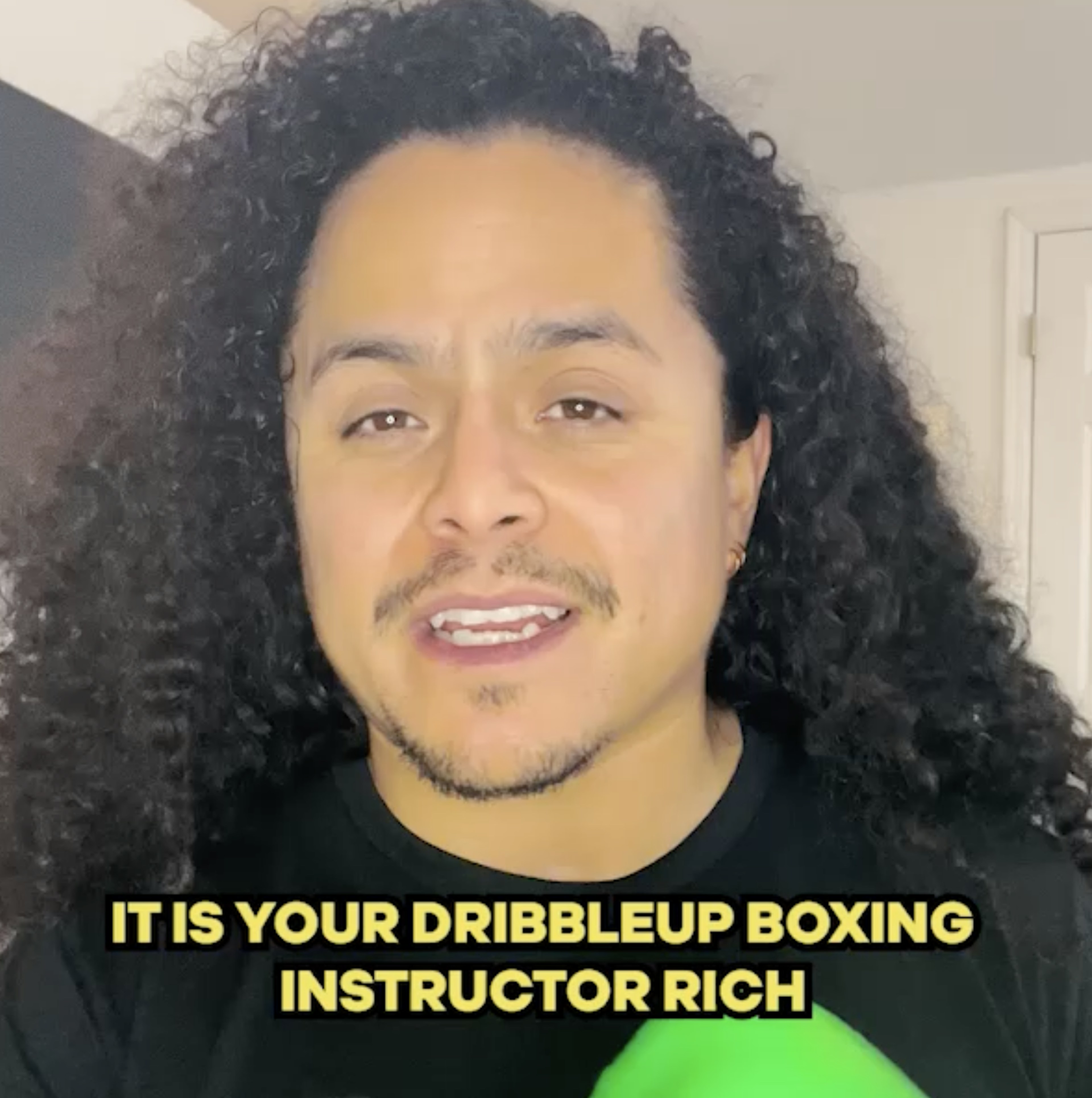 Trainer using gloves